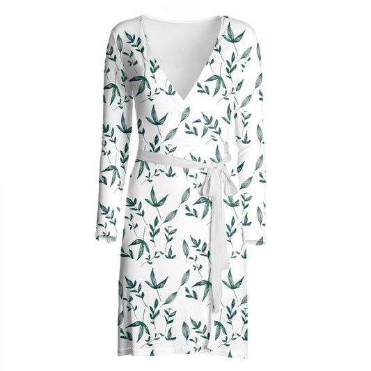 Botanical Design Wrap Dress